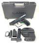 Canik HG6594N Mete SFx 9mm Luger Caliber with 5.20" Barrel, 20+1 or 18+1 Capacity, Black Finish with Picatinny Rail Frame, Serrated Nitride Finish Steel with Optic Cut/Ports Slide & Interchangeable Backstrap Grip
