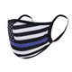 Rothco Thin Blue Line Flag Reusable 3-Layer Polyester Face Mask 