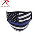 Rothco Thin Blue Line Flag Reusable 3-Layer Polyester Face Mask 