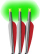 HEADHUNTER GREEN CRESCENT 3PKLUMENOK XBOW ARROW 22" BARNETT 