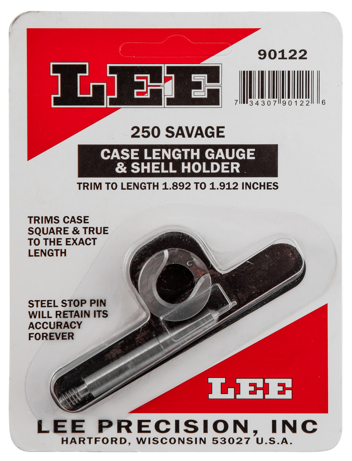 Lee Case Length Gage and Shellholder 250 Savage   # 90122   New! 