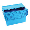 blue tote bin medium - secure plastic container - dreymar industrial