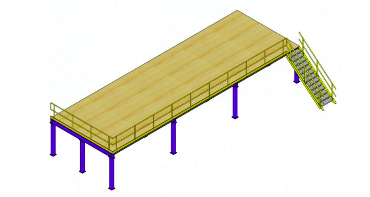 Single Tier Structural Steel Mezzanine Floor