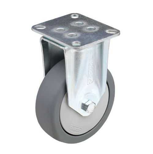 Grey Rubber FixedPlate Castor Grey Rubber FixedPlate Castor