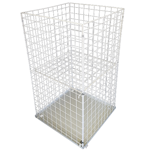 square wire mesh bin