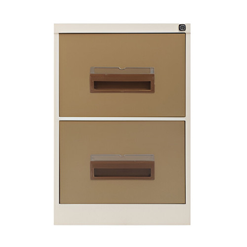 2 Drawer Steel Filing Cabinet (Drawers Closed - Ivory Karoo) 2 Drawer Steel Filing Cabinet (Drawers Closed - Ivory Karoo)
