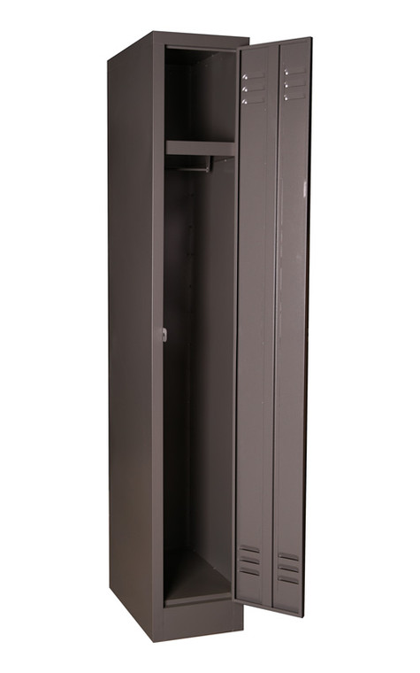 Dreymar Industrial - One door steel locker with open door - Grey