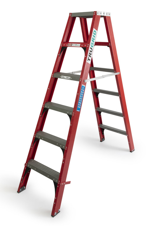 Double sided full fibreglass a-frame stepladder