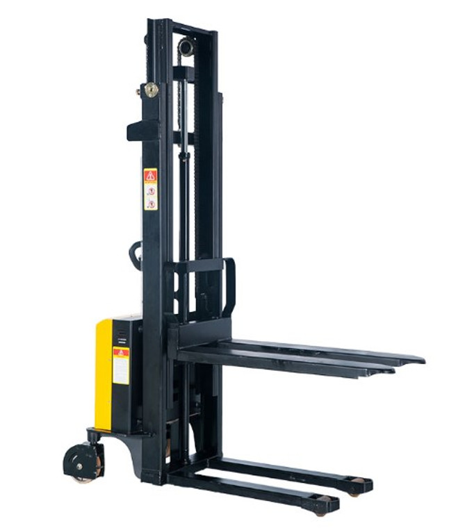 1.5T Full Electric Walk Behind Stacker (Wide Straddle) - Dreymar Industrial