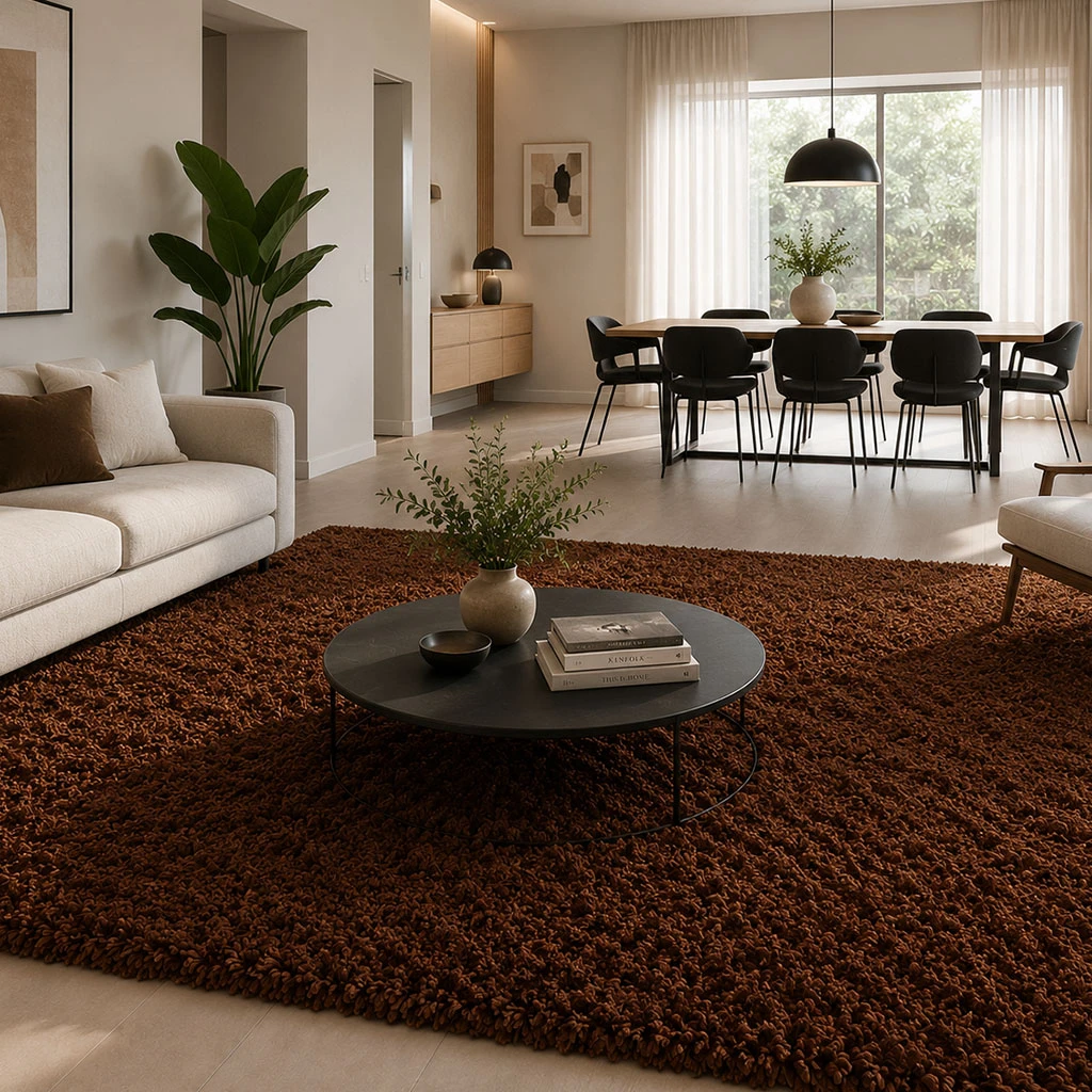 Alfombra Fluff en living residencial