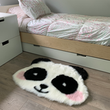 Alfombra Lavable a máquina con forma de Oso Panda: ¡Ideal para el dormitorio de los niños o para decorar el living de tu hogar!
