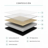 Piso Vinílico SPC ´Ironwood´, : combina tecnología y diseño para transformar cualquier espacio en uno moderno, funcional y duradero.