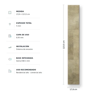 Piso Vinílico SPC ´Ironwood´, : combina tecnología y diseño para transformar cualquier espacio en uno moderno, funcional y duradero.