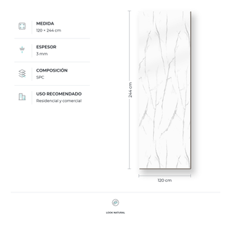 Panel SPC Solid Wall 3 mm – Terminación UV y Diseño Sofisticado