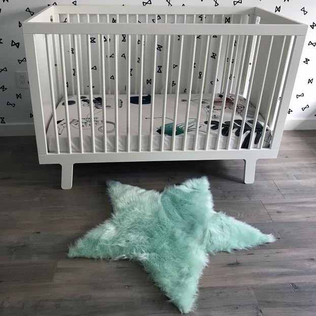 Alfombra Lavable a máquina con forma de Estrella XL: ¡Ideal para el dormitorio de los niños o para decorar el living de tu hogar!