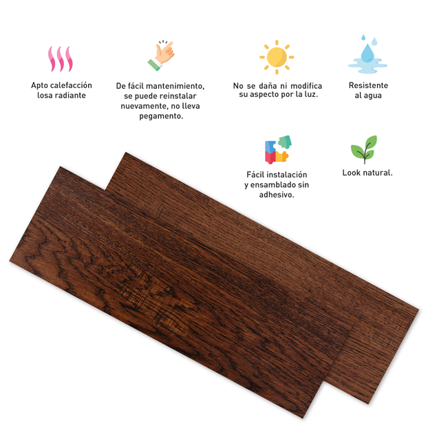 Piso Solid Wood, una solución innovadora de madera de ingeniería en un piso de 6 mm y capa de uso 0.8 mm