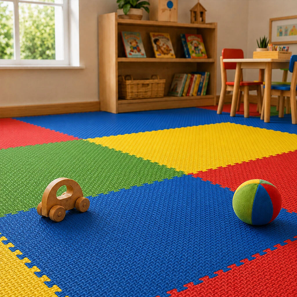 Goma EVA para área de juego infantil