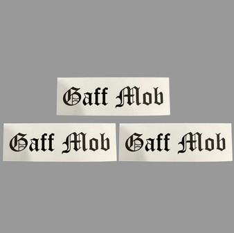 Gaff Mob Text Sticker (3 x 1 inch ) 3 pack