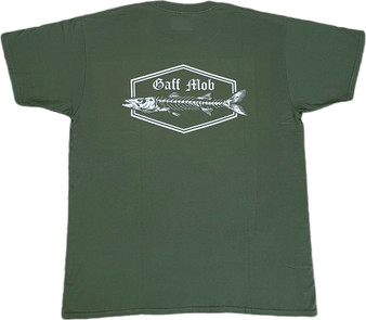 GREEN CUDA FISH BONES S/S TEE