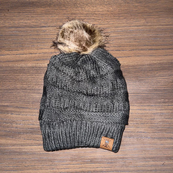 Gray Gaff Mob Pom Beanie