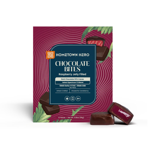 Raspberry Dark Chocolate Bites 12ct
