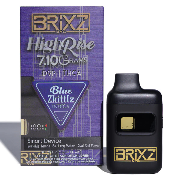 THCA/D9P Brixz NYC High Rise Blue Zkittlz Disposable 7g