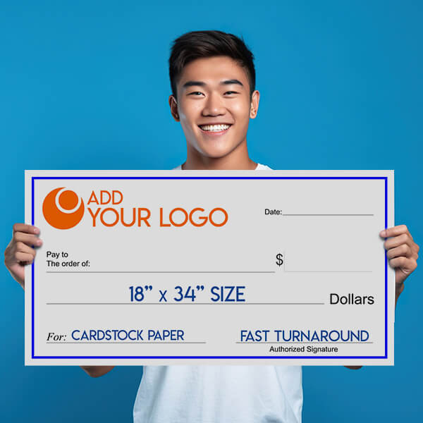 Cardstock Big Check with Logo 18