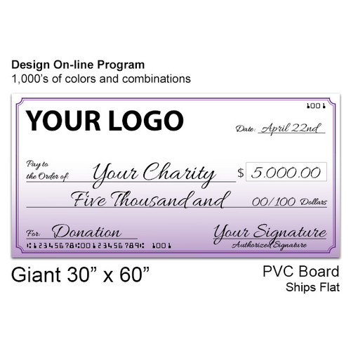 30 Check Giant Presentation Check 30x60