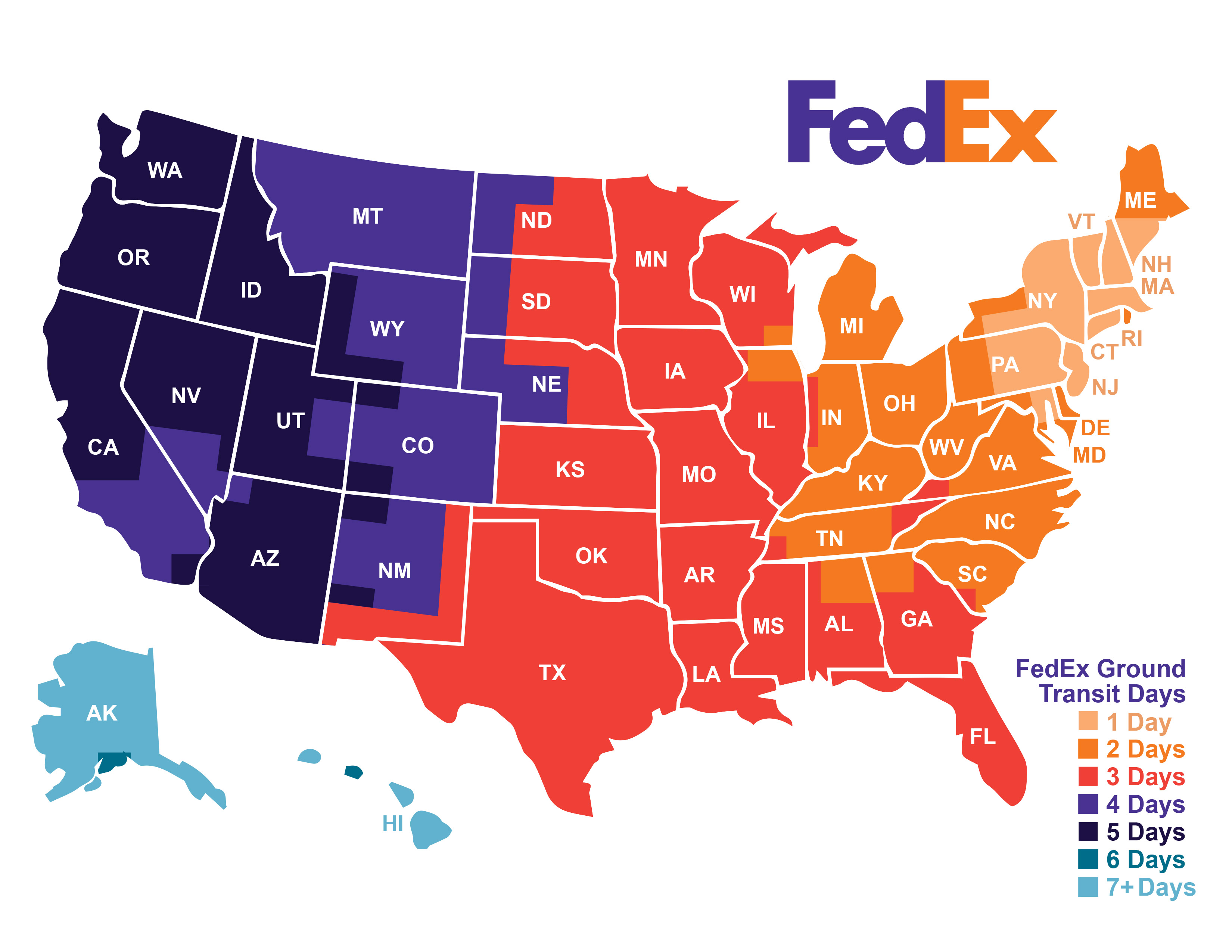 United States Shipping Map