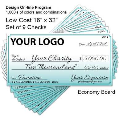 Set of 9 Economy Big Checks 16x32