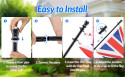 6FT Black Stainless Steel Flag Pole Kit (Without Bracket)