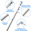 6FT Silver Stainless Steel Flag Pole Kit (Without Bracket)