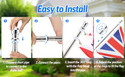 6FT Silver Stainless Steel Flag Pole Kit (With Bracket)