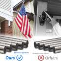 6FT Silver Stainless Steel Flag Pole Kit (With Bracket)