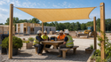 Euchirus sand shade sail over designated construction site break area