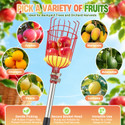 Extendable Fruit Picker with Basket, Adjustable 6–13 FT Pole, Foam Cushion for Apples, Pears and Citrus