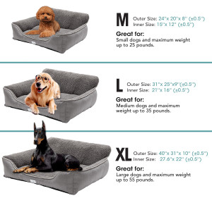 Euchirus Pet Dog Bed for Medium Dogs(X-Large for Large Dogs), Machine Washable Comfortable and Safety Perfect Cushion Beds for Dogs and Cats--GREY Euchirus Pet Dog Bed for Medium Dogs(X-Large for Large Dogs), Machine Washable Comfortable and Safety Perfect Cushion Beds for Dogs and Cats--GREY