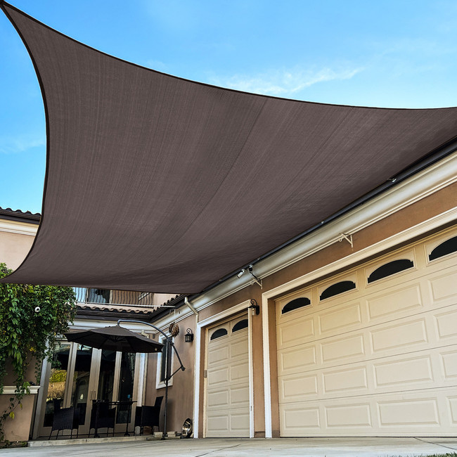 Rectangle Patio Sun Shade Sail(Brown Color) Rectangle Patio Sun Shade Sail(Brown Color)