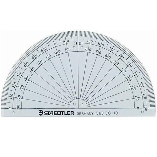 Protractor  4'' 180° Tinted