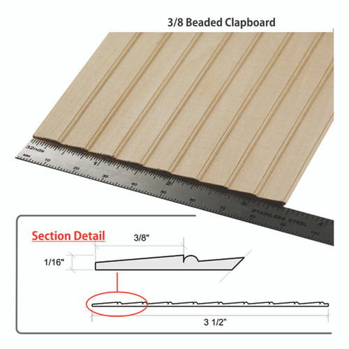 3/8" Beaded Clapboard