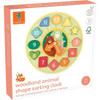 Orange Tree Toys Woodland Animal Shape Sorting Clock