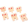 Bigjigs Wooden Railway Buffer Set x 6