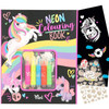 Ylvi Neon Colouring Book Set with 5 Fibre-Tip Pens