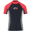 Osprey Kids Short Sleeve Rash Vest Top Black/Red UPF 50+ Size XXXS