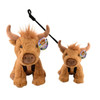 Kandy Toys Highland Cow On Lead Plush Toy