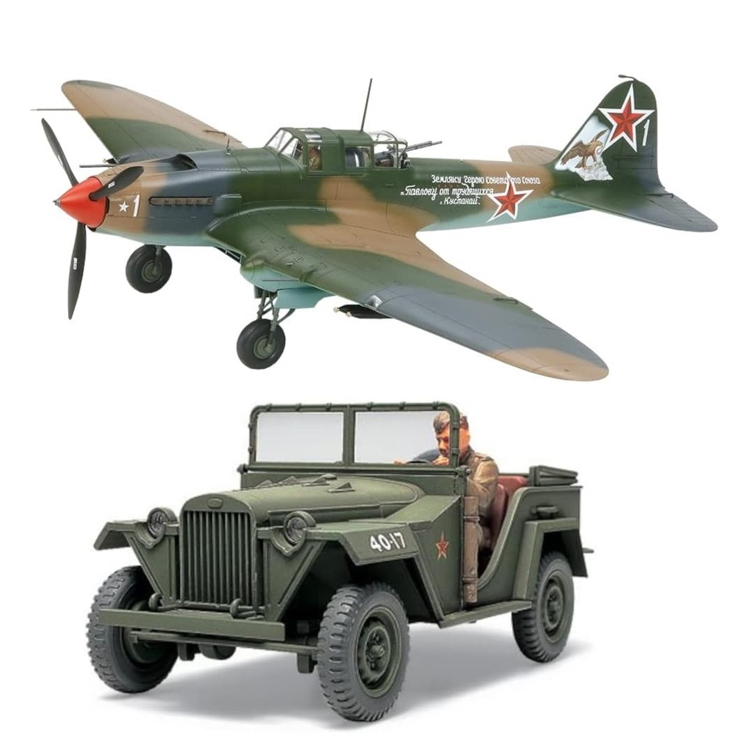 Maqueta Tamiya 1:48 IL-2 Shturm. + GAZ-67B - Kit De Plástico Para Montar