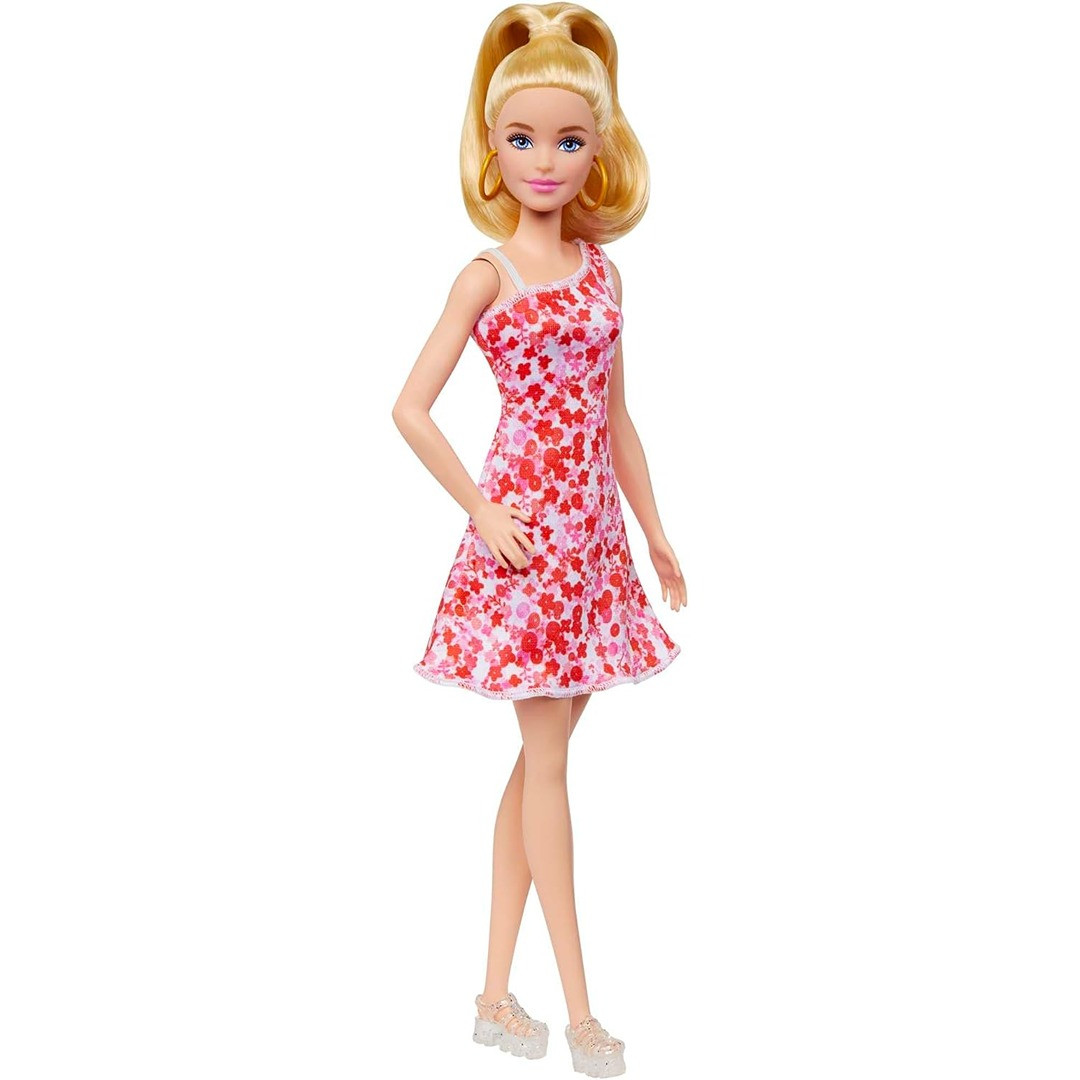 Barbie Fashionistas Doll with Blonde Ponytail and Pink Dress