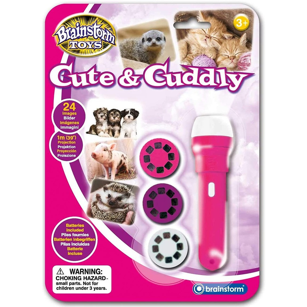 Lampe Torche Projecteur Cute & Cuddly – 24 Images D'animaux Adorables, Mise Au Point Facile, Piles Incluses