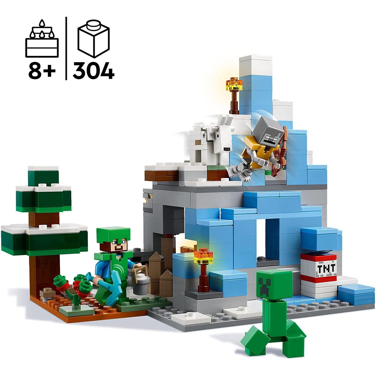 LEGO 21243 Minecraft The Frozen Peaks Set