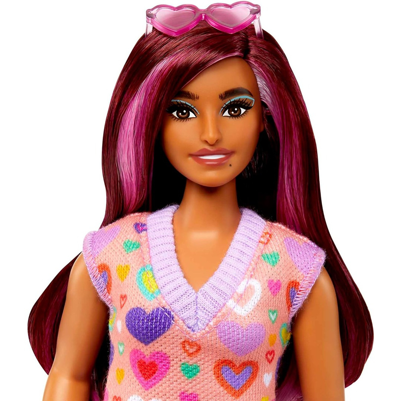 Barbie Fashionistas Doll #207 with a Heart-Print Sweater Dress